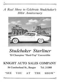 Bangor Maine Studebaker ad